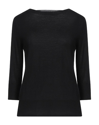 ARAGONA Jumper Black 100% Merino Wool