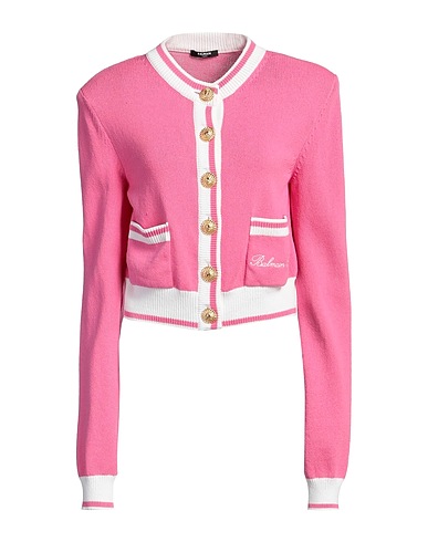 BALMAIN Cardigan Pink 44% Cotton, 44% Lyocell, 12% Polyamide