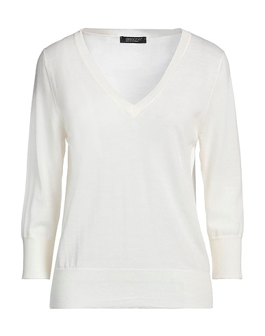 ARAGONA Jumper Ivory 100% Virgin Wool