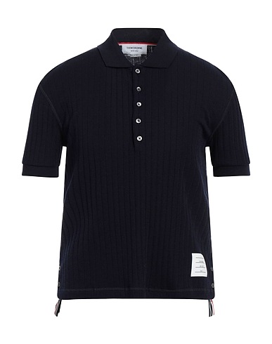 THOM BROWNE Jumper Navy blue 100% Virgin Wool