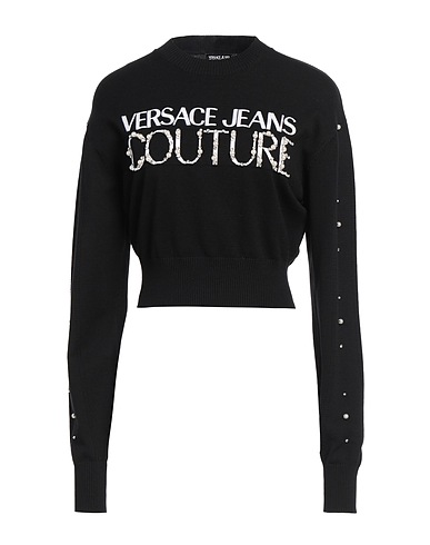 VERSACE JEANS COUTURE Jumper Black 72% Viscose, 28% Polyester