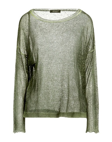 ARAGONA Pullover Verde militare 100% Lino