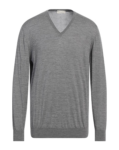 FILIPPO DE LAURENTIIS Jumper Grey 70% Super 140s Wool, 20% Silk, 10% Cashmere