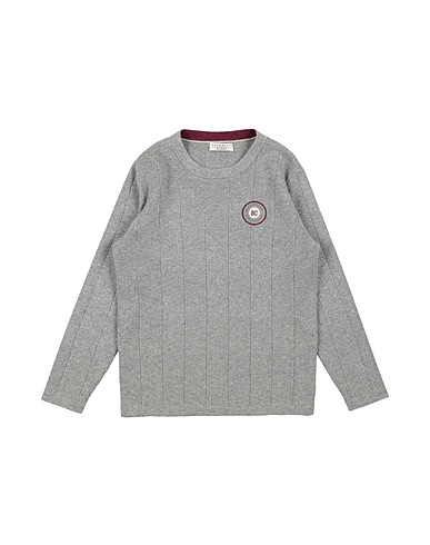 BRUNELLO CUCINELLI Pullover Grigio chiaro 60% Lana Vergine, 30% Cachemire, 10% Seta