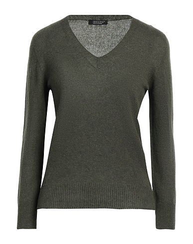 ARAGONA Cashmere jumper Military green 100% Cashmere