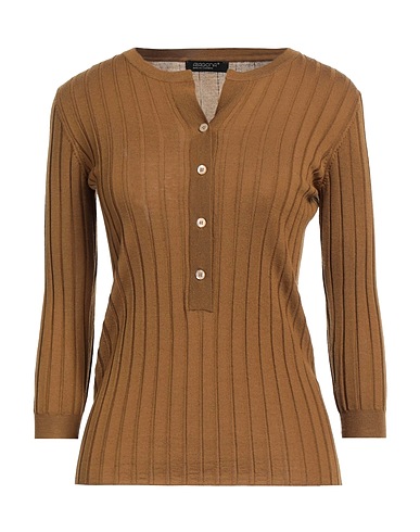 ARAGONA Sweater Khaki 100% Merino Wool