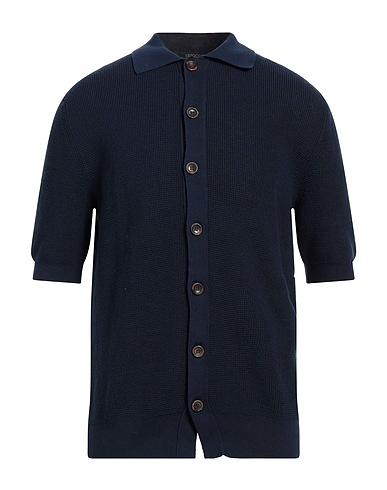 ARAGONA Cardigan Midnight blue 100% Cotton