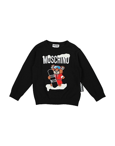 MOSCHINO KID Pullover Nero 60% Cotone, 30% Poliammide, 10% Lana, Poliestere