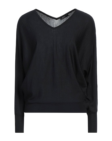 ARAGONA Pullover Nero 100% Lana Merino