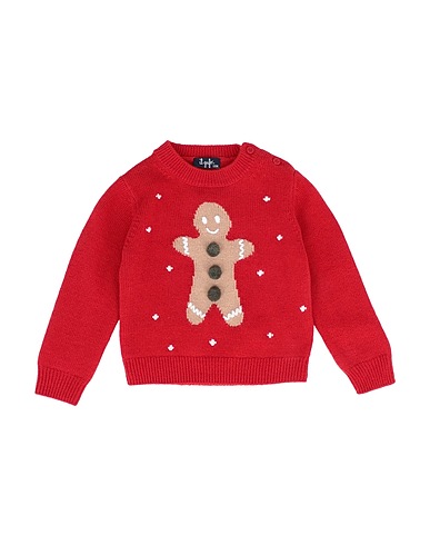 IL GUFO Pullover Rot 100% Schurwolle