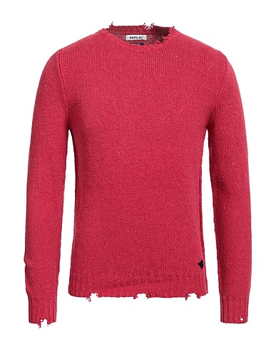 REPLAY Pullover Purpur 91% Baumwolle, 5% Andere Fasern, 3% Polyester, 1% Elastan