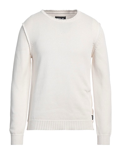 REPLAY Pullover Off white 100% Cotone