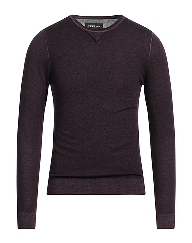 REPLAY Jumper Plum 100% Wool