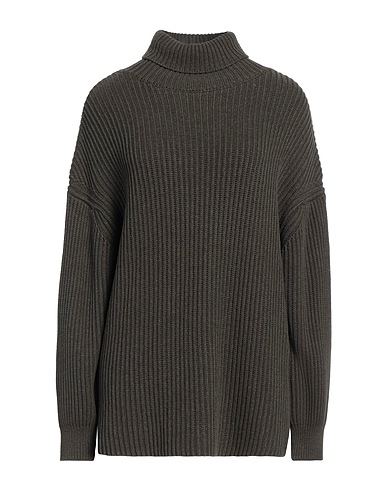 REPLAY Turtleneck Dark green 95% Cotton, 5% Polyester