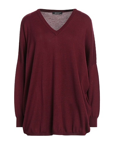 ARAGONA Jumper Burgundy 100% Merino Wool