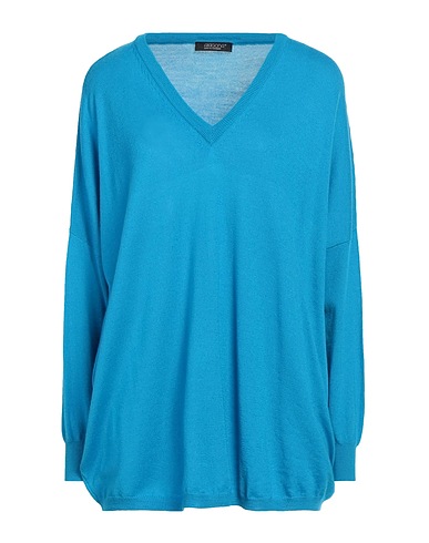 ARAGONA Sweater Azure 100% Merino Wool