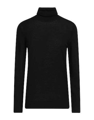 MALÌPARMI Polo neck Black 100% Wool