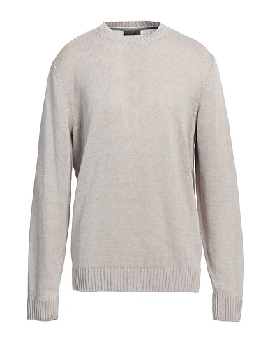 CORNELIANI ID Sweater Light grey 100% Linen, Wool