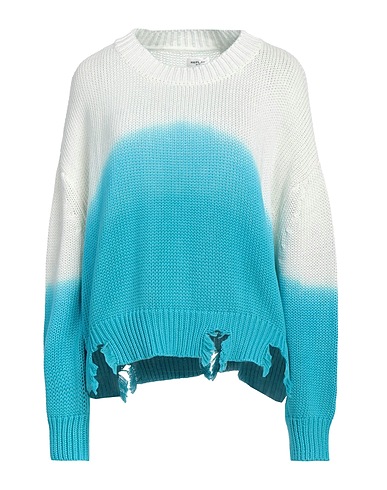 REPLAY Jumper Turquoise 95% Cotton, 5% Polyester