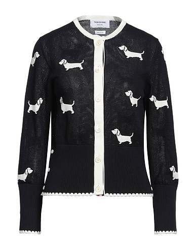 THOM BROWNE Strickjacke Marineblau 99% Baumwolle, 1% Elastan