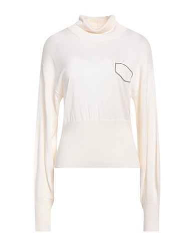 FABIANA FILIPPI Cashmere jumper Ivory 70% Cashmere, 30% Silk, Ecobrass