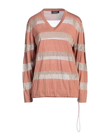 FABIANA FILIPPI Jumper Light brown 55% Silk, 45% Cotton, Viscose, Stainless Steel, Metallic fiber