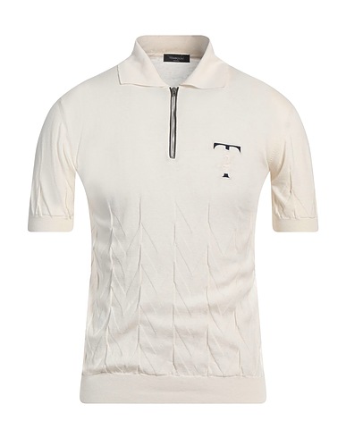 TOMBOLINI Maglia con zip Panna 55% Seta, 45% Cotone