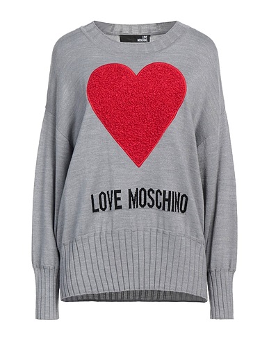 LOVE MOSCHINO プルオーバー グレー アクリル 50% / ウール 50% / ナイロン / 毛（アルパカ） / ポリウレタン