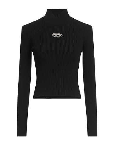 DIESEL Polo neck Black 83% Rayon, 17% Polyester