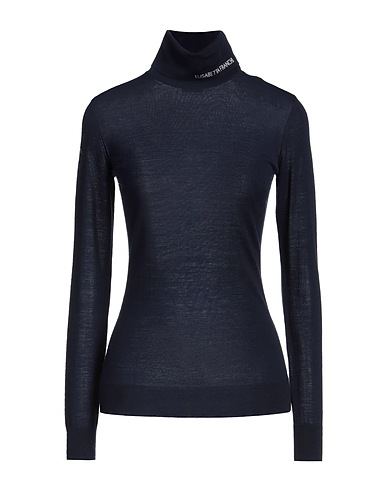 ELISABETTA FRANCHI Rollkragenpullover Nachtblau 100% Schurwolle