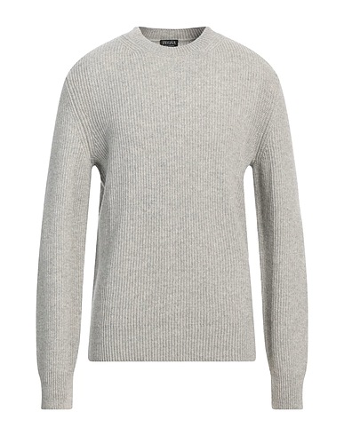 ZEGNA Maglia in Cachemire Grigio chiaro 100% Cachemire