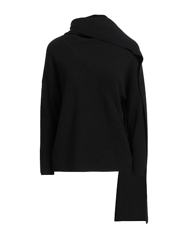 PENNYBLACK Polo neck Black 26% Polyamide, 25% Viscose, 23% Wool, 22% Cotton, 4% Cashmere