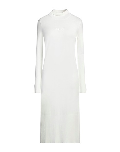 ICE PLAY Midi-Kleid Elfenbein 72% Viskose, 28% Polyamid