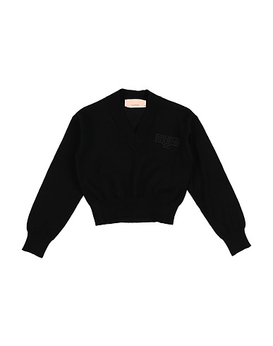 ELISABETTA FRANCHI Jumper LA MIA BAMBINA Black 100% Merino Wool