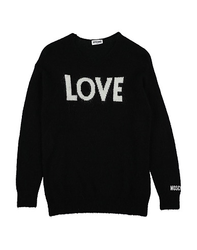 MOSCHINO TEEN Jumper Black 40% Polyamide, 30% Wool, 30% Alpaca wool