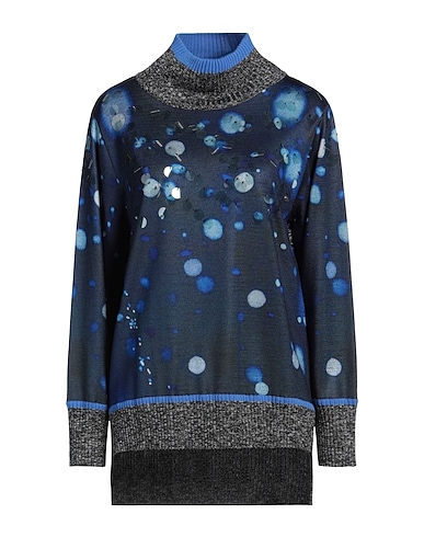 FRASE FRANCESCA SEVERI Polo neck Blue 40% Polyester, 37% Viscose, 23% Virgin Wool
