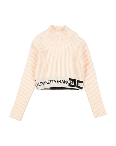 ELISABETTA FRANCHI Rollkragenpullover LA MIA BAMBINA Beige 51% Viskose, 31% Polyester, 18% Polyamid