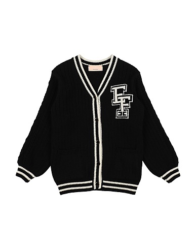ELISABETTA FRANCHI Cardigan LA MIA BAMBINA Black 100% Merino Wool