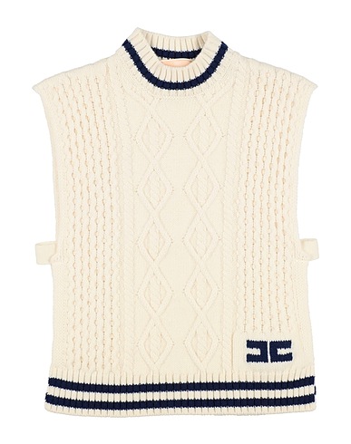 ELISABETTA FRANCHI Sweater LA MIA BAMBINA Off white 100% Merino Wool
