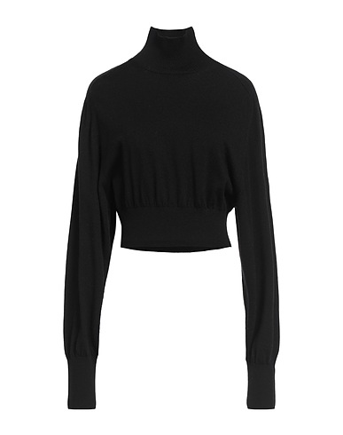 SPORTMAX Rollkragenpullover Schwarz 100% Schurwolle
