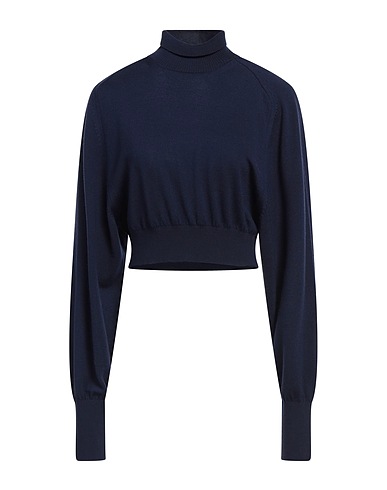 SPORTMAX Polo neck Midnight blue 100% Virgin Wool
