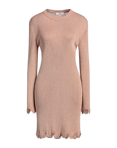 CHLOÉ Sheath dress Camel 83% Viscose, 17% Metallic fiber