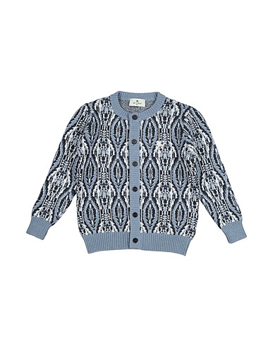 ETRO Strickjacke Hellblau 82% Schurwolle, 9% Viskose, 6% Polyamid, 3% Kaschmir