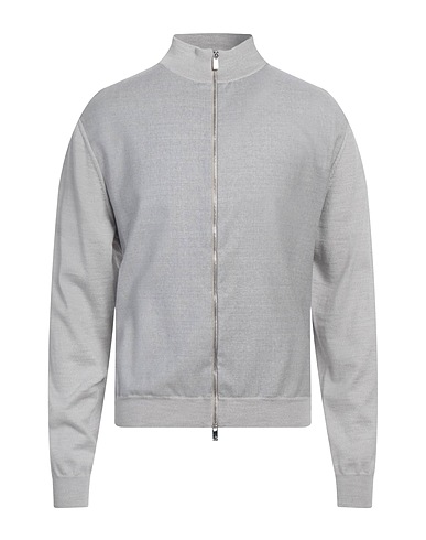 TOMBOLINI Cardigan Light grey 99% Virgin Wool, 1% Elastane