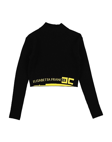 ELISABETTA FRANCHI Polo neck LA MIA BAMBINA Black 51% Viscose, 31% Polyester, 18% Polyamide