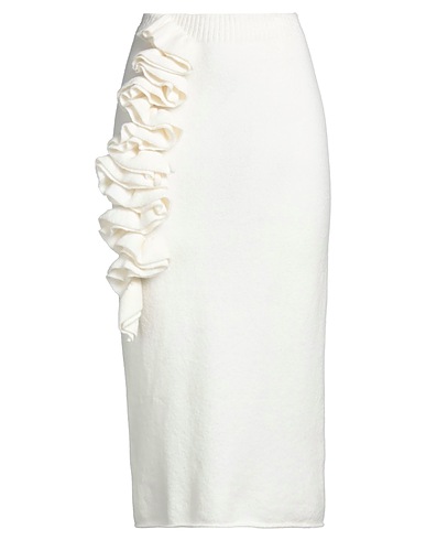 LIVIANA CONTI Midi skirt Cream 63% Virgin Wool, 25% Polyamide, 10% Cashmere, 2% Elastane