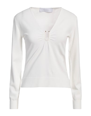KAOS Pullover BIANCO 83% Viscosa, 17% Poliestere