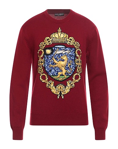 DOLCE&GABBANA Cashmere jumper Burgundy 100% Cashmere, Viscose, Polyester