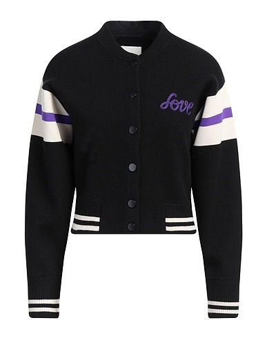SANDRO Cardigan Black 53% Viscose, 18% Wool, 15% Polyester, 12% Polyamide, 2% Cashmere