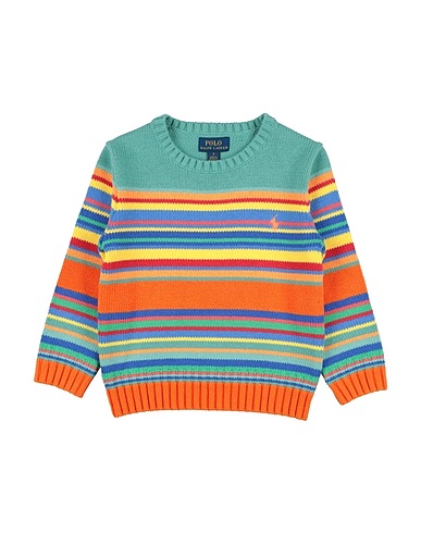 POLO RALPH LAUREN Jumper STRIPED PULLOVER Turquoise 100% Cotton